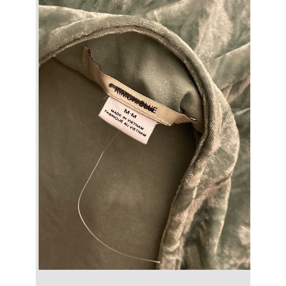 Kimchi Blue Jill Velvet Mini Dress Lace Slits UO Women’s Size M Green Open Back - Picture 8 of 10